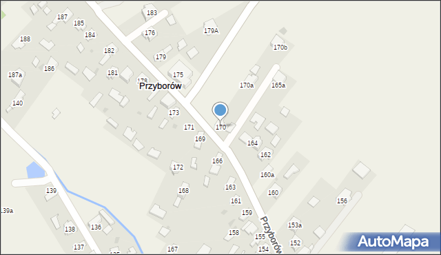 Przyborów, Przyborów, 170, mapa Przyborów