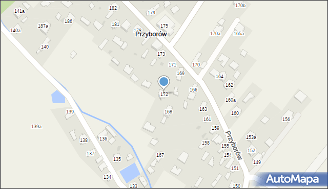 Przyborów, Przyborów, 172, mapa Przyborów