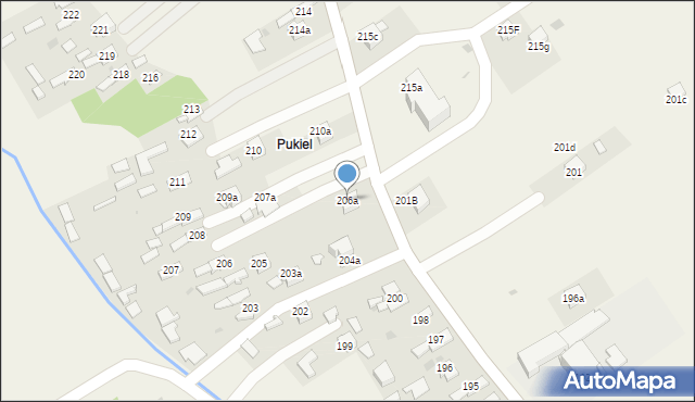 Przyborów, Przyborów, 206a, mapa Przyborów