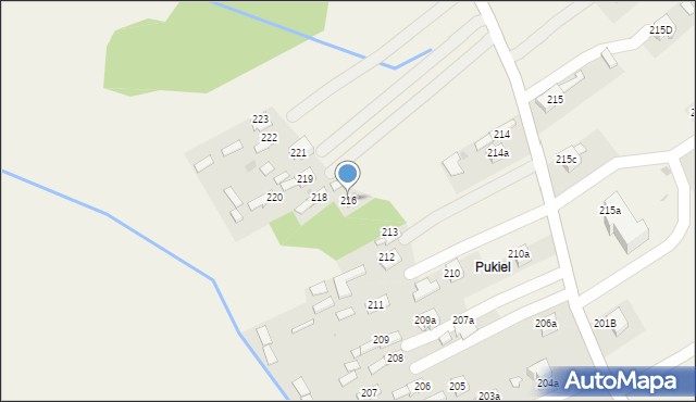 Przyborów, Przyborów, 216, mapa Przyborów
