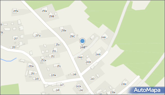 Przyborów, Przyborów, 244E, mapa Przyborów