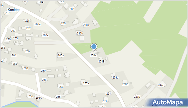 Przyborów, Przyborów, 259b, mapa Przyborów