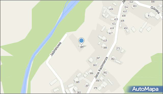 Przyborów, Przyborów, 385, mapa Przyborów