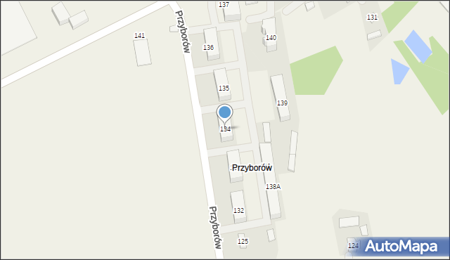 Przyborów, Przyborów, 134, mapa Przyborów