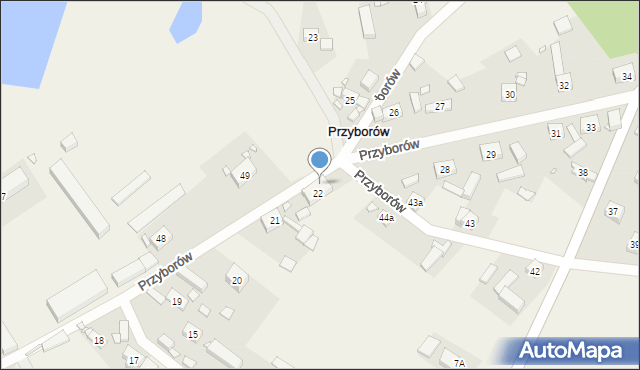 Przyborów, Przyborów, 22a, mapa Przyborów