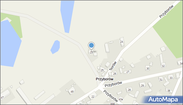 Przyborów, Przyborów, 23, mapa Przyborów