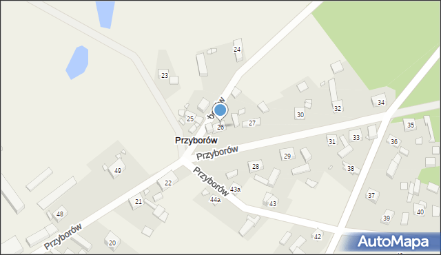 Przyborów, Przyborów, 26, mapa Przyborów