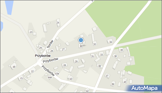 Przyborów, Przyborów, 30, mapa Przyborów