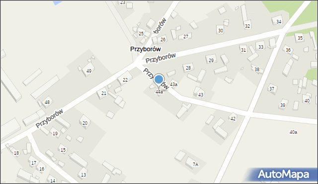 Przyborów, Przyborów, 44a, mapa Przyborów