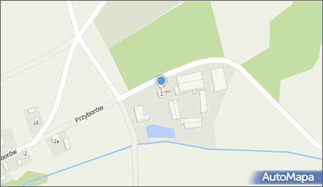 Przyborów, Przyborów, 1, mapa Przyborów