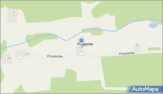 Przyborów, Przyborów, 11, mapa Przyborów