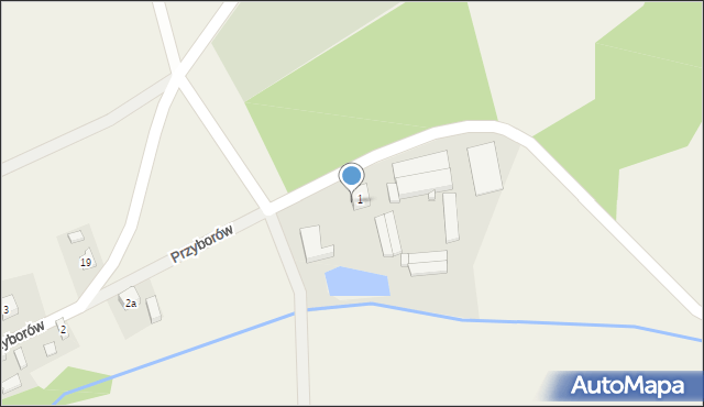 Przyborów, Przyborów, 1a, mapa Przyborów