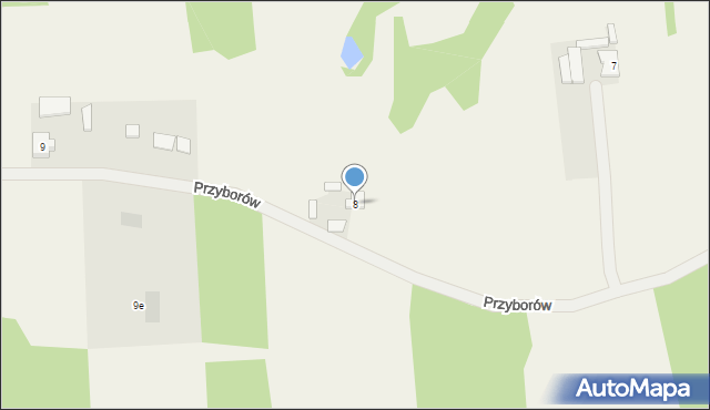 Przyborów, Przyborów, 8, mapa Przyborów