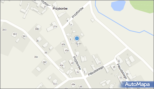 Przyborów, Przyborów, 5, mapa Przyborów