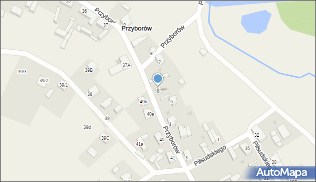 Przyborów, Przyborów, 6, mapa Przyborów