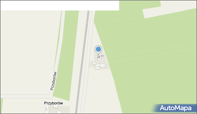 Przyborów, Przyborów, 24, mapa Przyborów