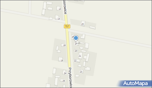 Przyborowice, Przyborowice, 17, mapa Przyborowice