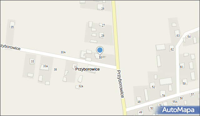 Przyborowice, Przyborowice, 30, mapa Przyborowice