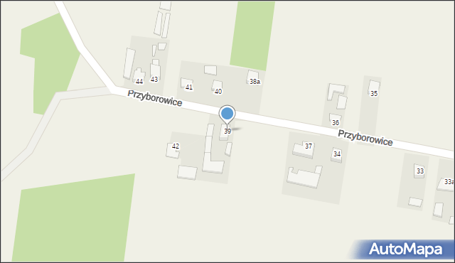 Przyborowice, Przyborowice, 39, mapa Przyborowice