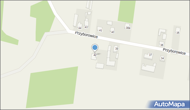 Przyborowice, Przyborowice, 42, mapa Przyborowice