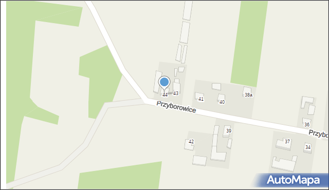 Przyborowice, Przyborowice, 44, mapa Przyborowice