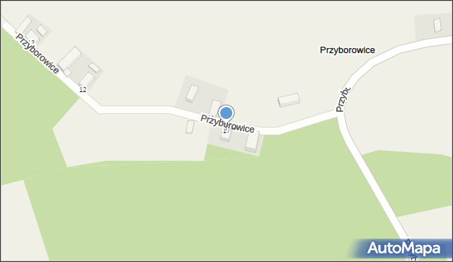 Przyborowice, Przyborowice, 17, mapa Przyborowice