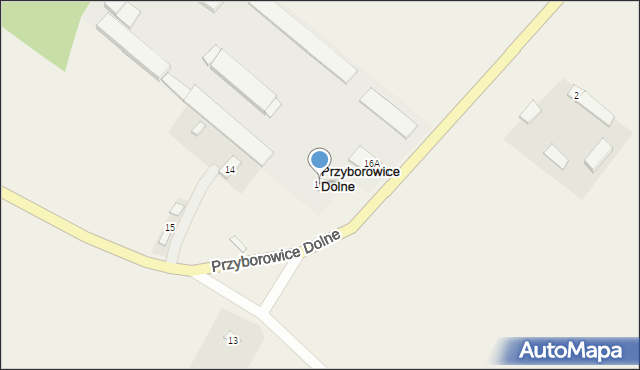 Przyborowice Dolne, Przyborowice Dolne, 16, mapa Przyborowice Dolne