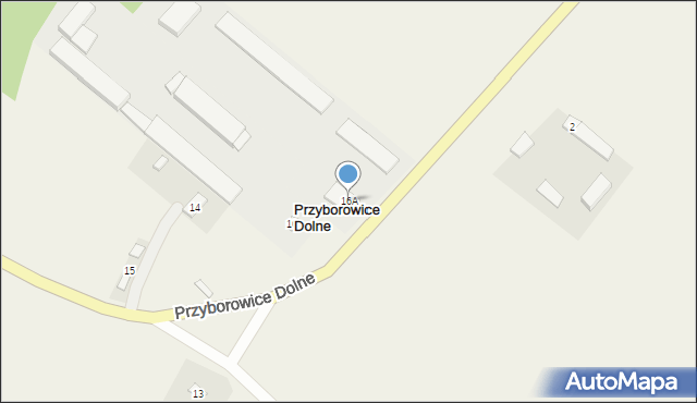 Przyborowice Dolne, Przyborowice Dolne, 16A, mapa Przyborowice Dolne