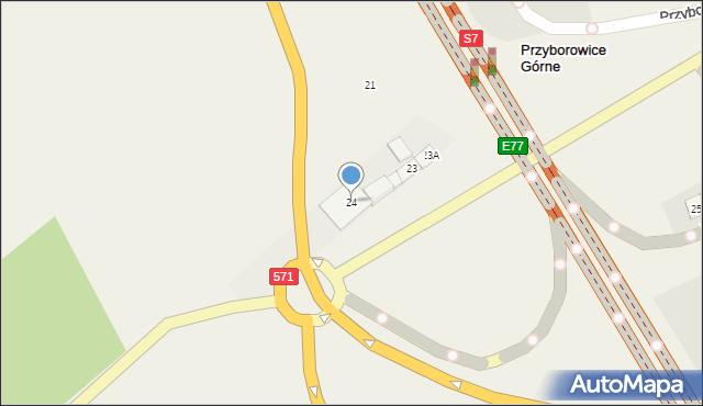Przyborowice Górne, Przyborowice Górne, 24, mapa Przyborowice Górne