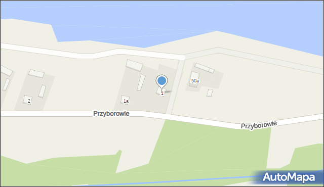 Przyborowie, Przyborowie, 1, mapa Przyborowie