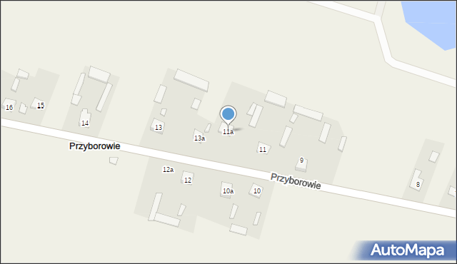 Przyborowie, Przyborowie, 11a, mapa Przyborowie