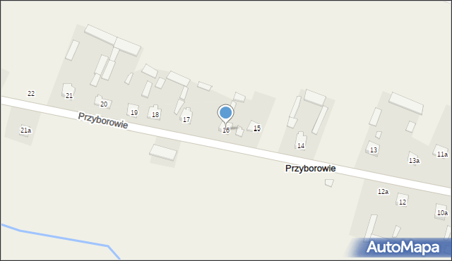 Przyborowie, Przyborowie, 16, mapa Przyborowie