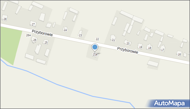 Przyborowie, Przyborowie, 21a, mapa Przyborowie