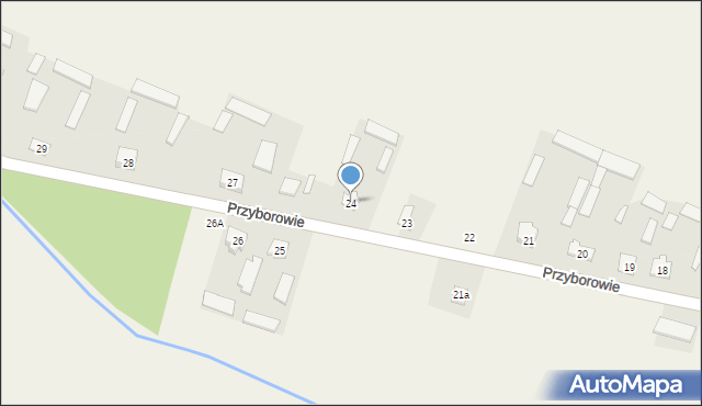 Przyborowie, Przyborowie, 24, mapa Przyborowie