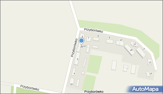 Przyborówko, Przyborówko, 15, mapa Przyborówko