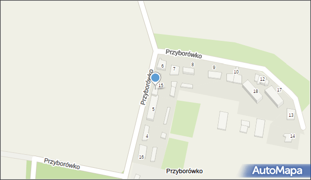 Przyborówko, Przyborówko, 15A, mapa Przyborówko