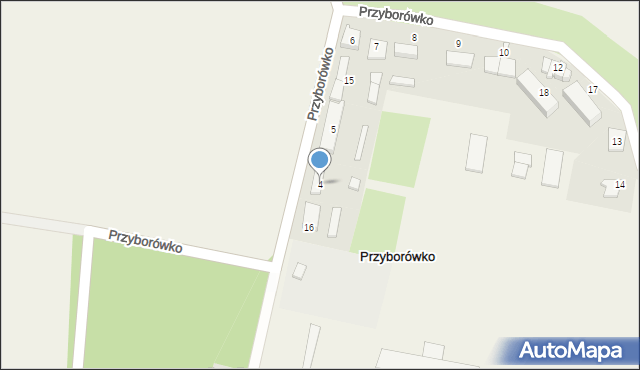 Przyborówko, Przyborówko, 4, mapa Przyborówko