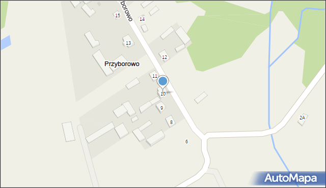 Przyborowo, Przyborowo, 10, mapa Przyborowo