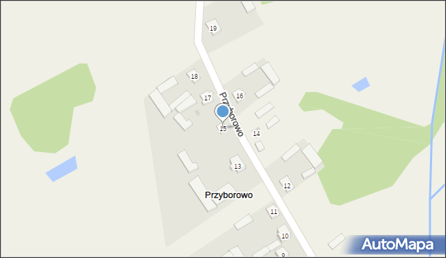 Przyborowo, Przyborowo, 15, mapa Przyborowo