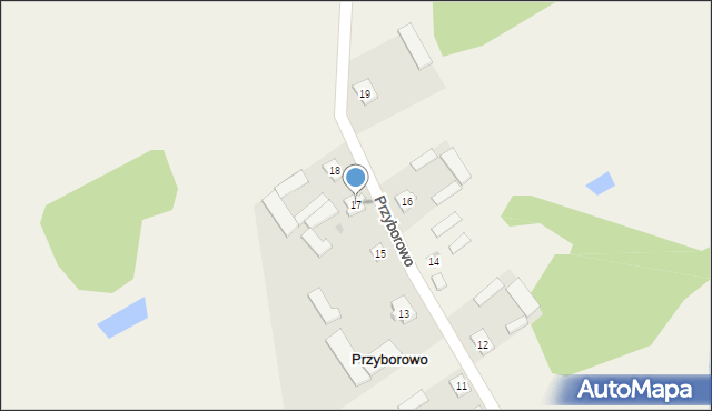 Przyborowo, Przyborowo, 17, mapa Przyborowo