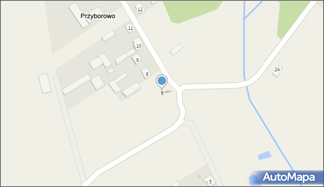 Przyborowo, Przyborowo, 6, mapa Przyborowo