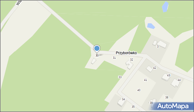 Przyborowo, Przyborowo, 30, mapa Przyborowo