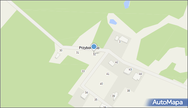 Przyborowo, Przyborowo, 32, mapa Przyborowo