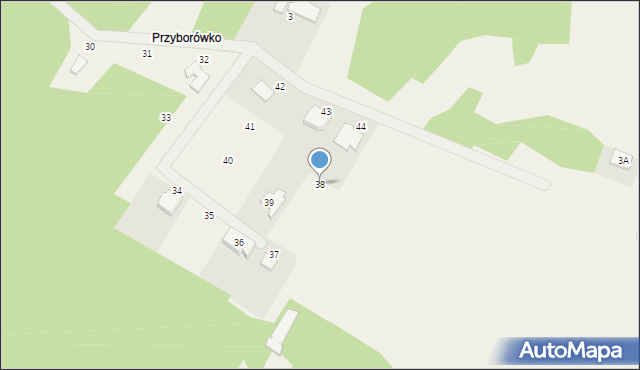 Przyborowo, Przyborowo, 38, mapa Przyborowo