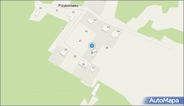 Przyborowo, Przyborowo, 39, mapa Przyborowo