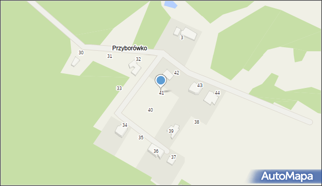 Przyborowo, Przyborowo, 41, mapa Przyborowo