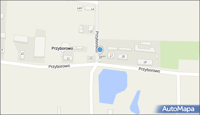 Przyborowo, Przyborowo, 16, mapa Przyborowo