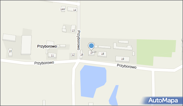 Przyborowo, Przyborowo, 17, mapa Przyborowo