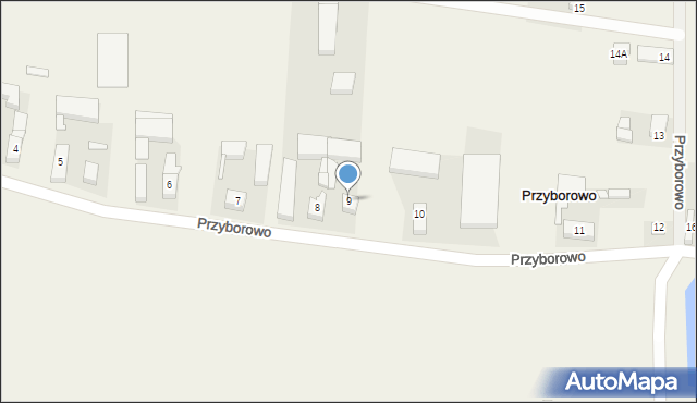 Przyborowo, Przyborowo, 9, mapa Przyborowo