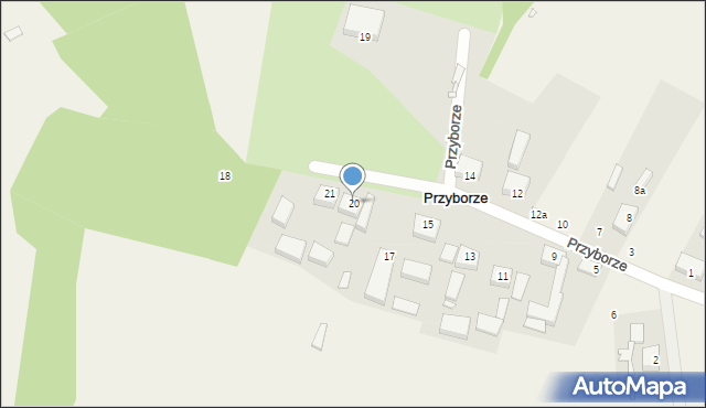 Przyborze, Przyborze, 20, mapa Przyborze